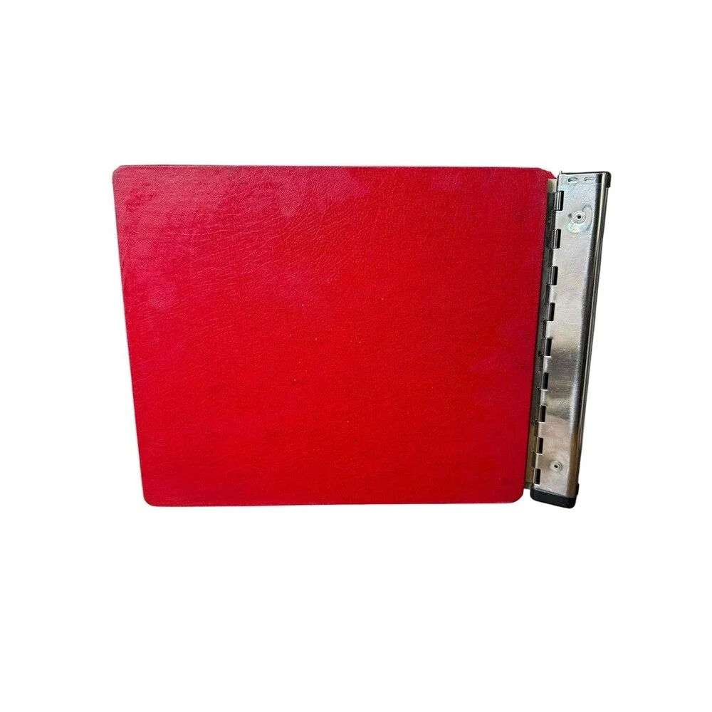Vintage National 2 Post Accounting Ledger Binder USA 11x17 + 50 Blank Pages